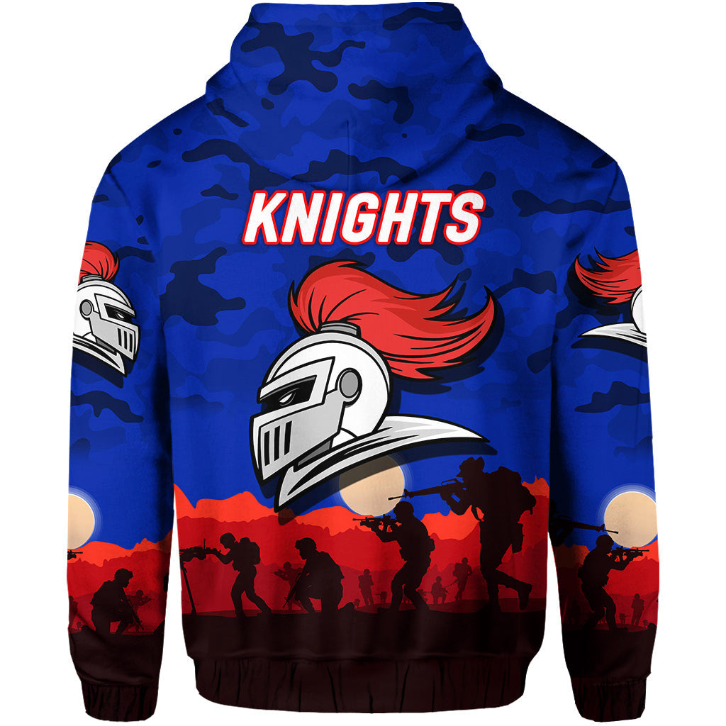 Newcastle Knights ANZAC 2022 Zip Up And Pullover Hoodie Simple Style LT8