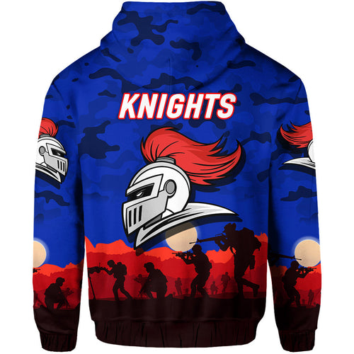 Newcastle Knights ANZAC 2022 Zip Up And Pullover Hoodie Simple Style LT8