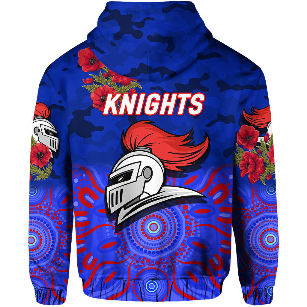 Newcastle Knights ANZAC 2022 Zip Up And Pullover Hoodie Indigenous Vibes LT8
