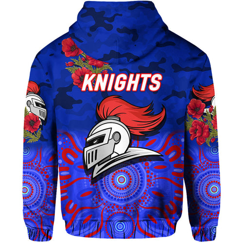 Newcastle Knights ANZAC 2022 Zip Up And Pullover Hoodie Indigenous Vibes LT8