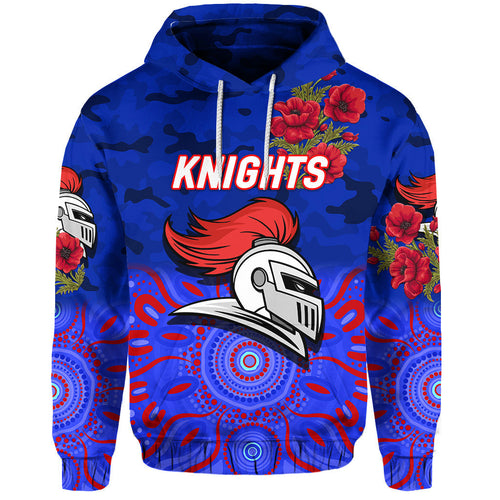 Newcastle Knights ANZAC 2022 Zip Up And Pullover Hoodie Indigenous Vibes LT8