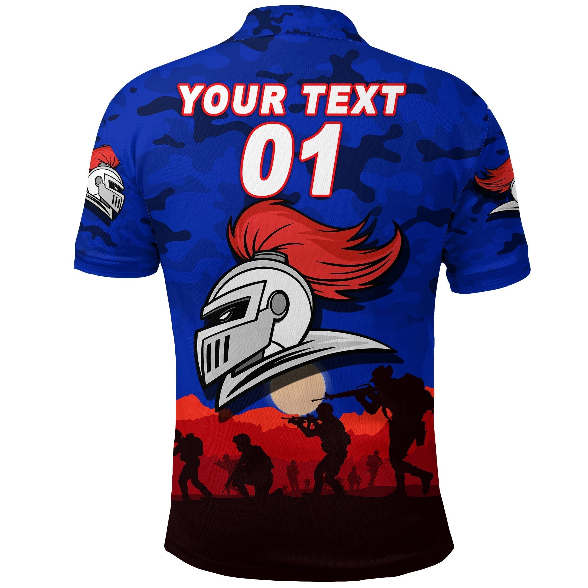 custom-personalised-knights-anzac-polo-shirt-simple-style