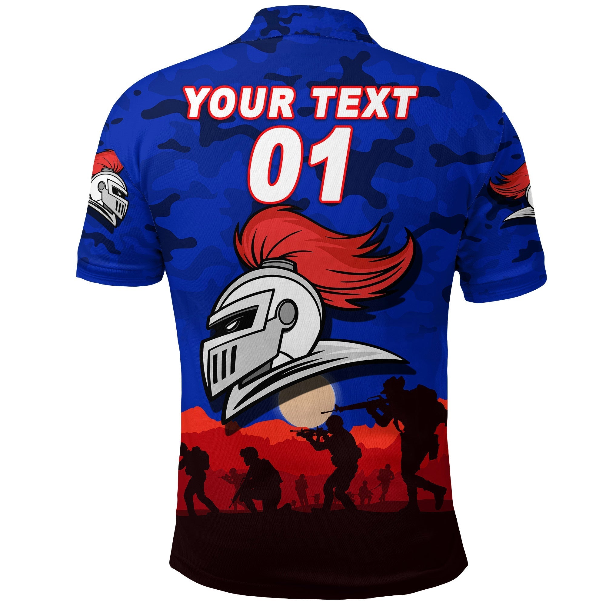 custom-personalised-newcastle-knights-anzac-2022-polo-shirt-simple-style