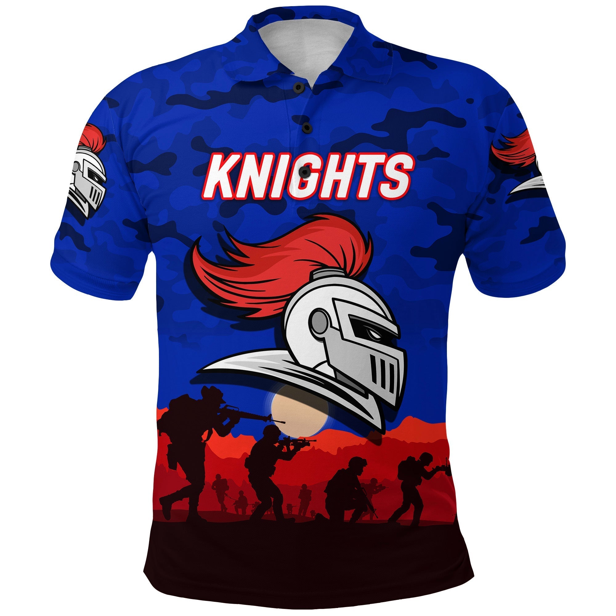 custom-personalised-newcastle-knights-anzac-2022-polo-shirt-simple-style