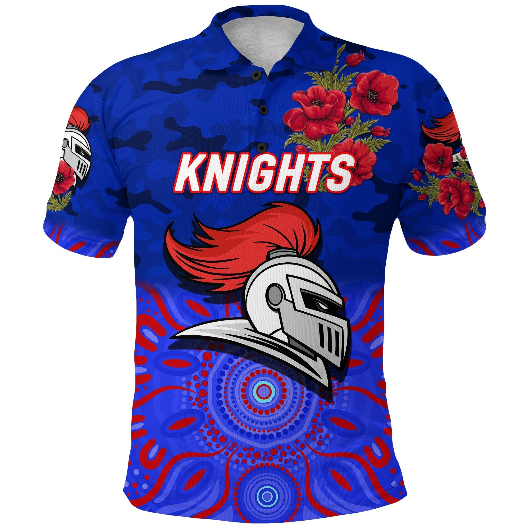 custom-personalised-newcastle-knights-anzac-2022-polo-shirt-indigenous-vibes