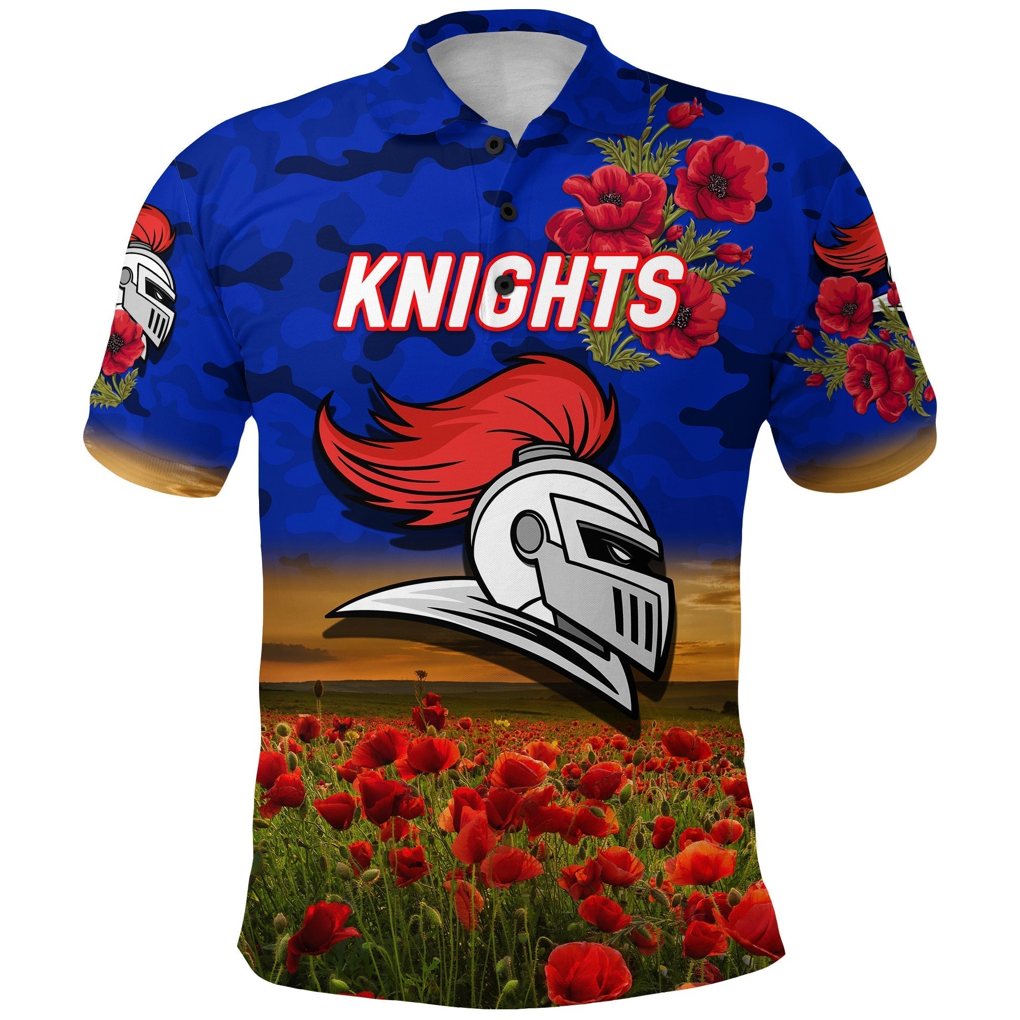 knights-anzac-polo-shirt-poppy-flowers-vibes