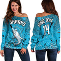 (Custom Text And Number) Sharks Rugby Off Shoulder Sweater Go Sharkies Aboriginal Special Version LT14