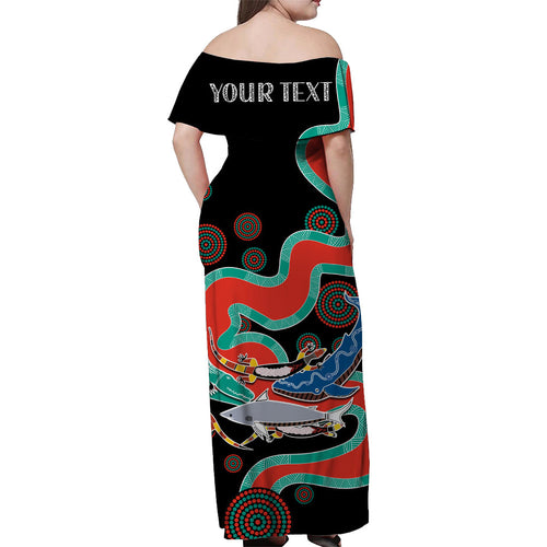 custom-personalised-rabbitohs-off-shoulder-long-dress-go-the-bunnies-black-aboriginal