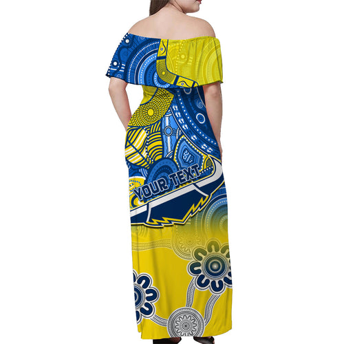 custom-personalised-cowboys-rugby-off-shoulder-long-dress-aboriginal-boomerang-go-premiers-north-queensland