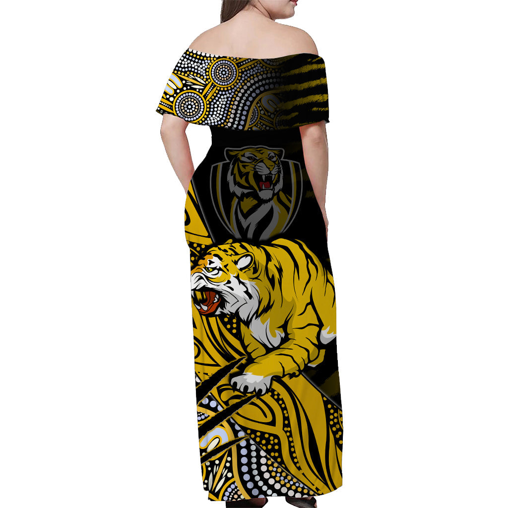 custom-personalised-richmond-football-off-shoulder-long-dress-aboriginal-go-the-tigers-premiers