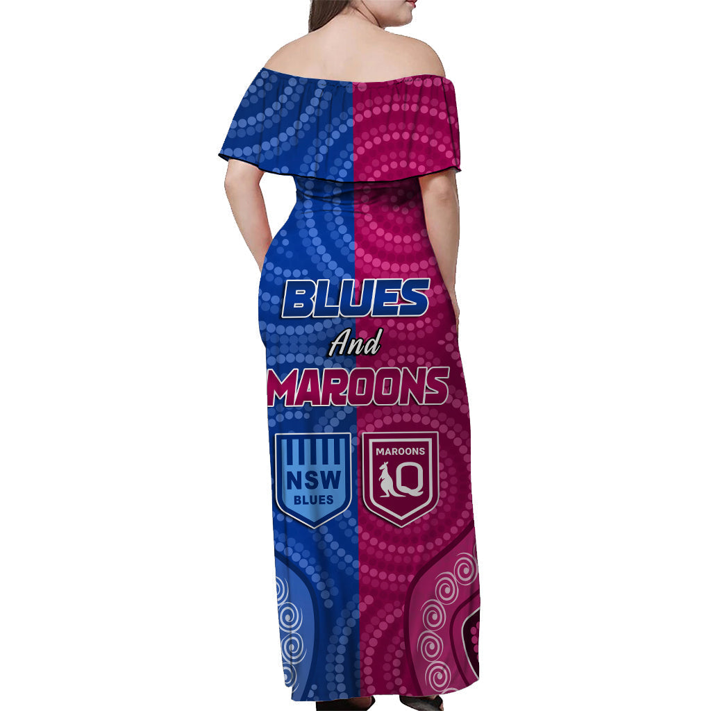 blues-and-maroons-rugby-off-shoulder-long-dress-origin-nsw-combine-queensland-aboriginal-australian-lt13
