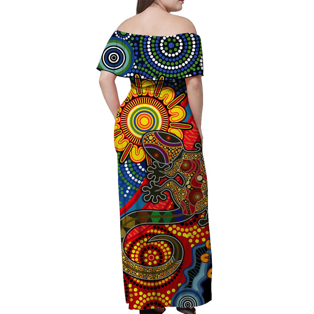 australia-lizard-and-sun-off-shoulder-long-dress-aboriginal-art-speical
