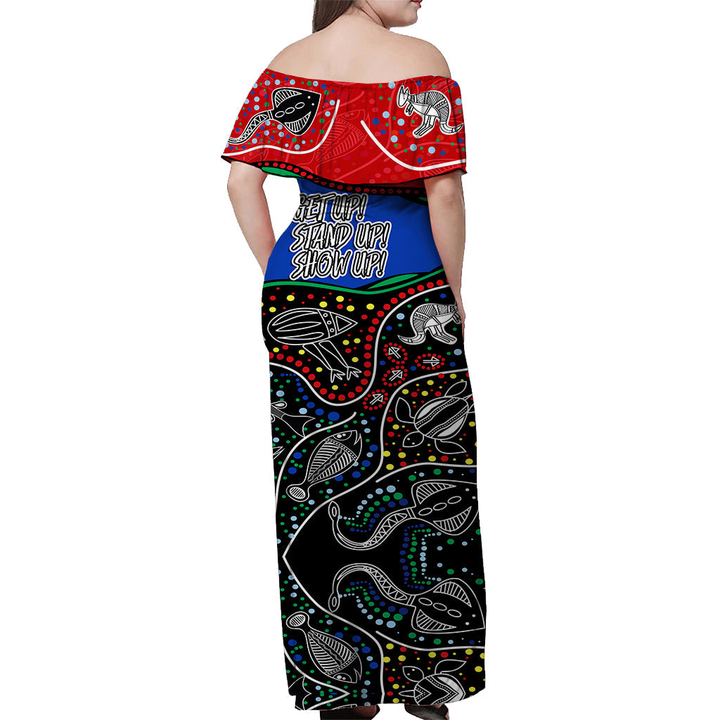 naidoc-week-2022-off-shoulder-long-dress-national-aborigines-and-torres-strait-islander-animals-aboriginal