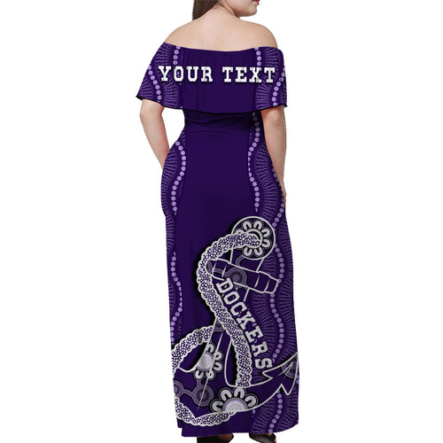 custom-personalised-dockers-football-off-shoulder-long-dress-fremantle-anchor-mix-aboriginal-pattern-dynamic-style