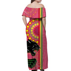 custom-personalised-panthers-rugby-off-shoulder-long-dress-the-mountain-men-aboriginal-art-dynamic-pink-version