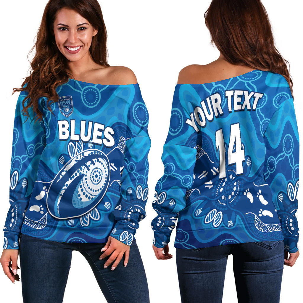 custom-text-and-number-nsw-blues-off-shoulder-sweater-new-south-wales-aboriginal-art