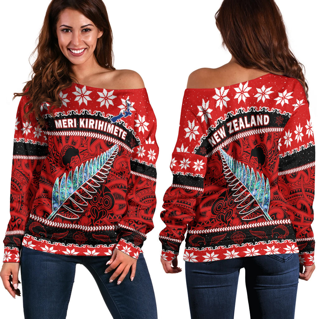 new-zealand-christmas-off-shoulder-sweater-paua-shell-silver-fern-meri-kirihimete