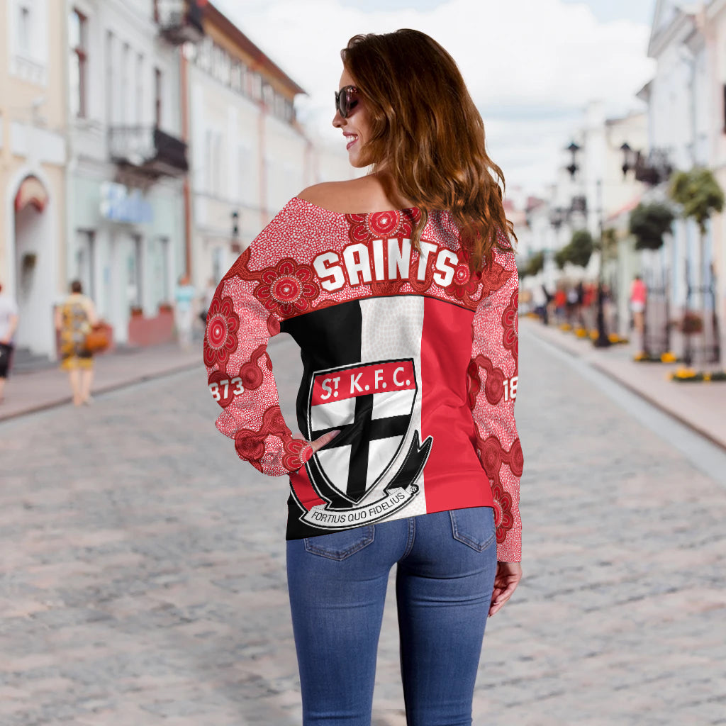 saints-football-off-shoulder-sweater-st-kilda-1873-aboriginal-dot-painting