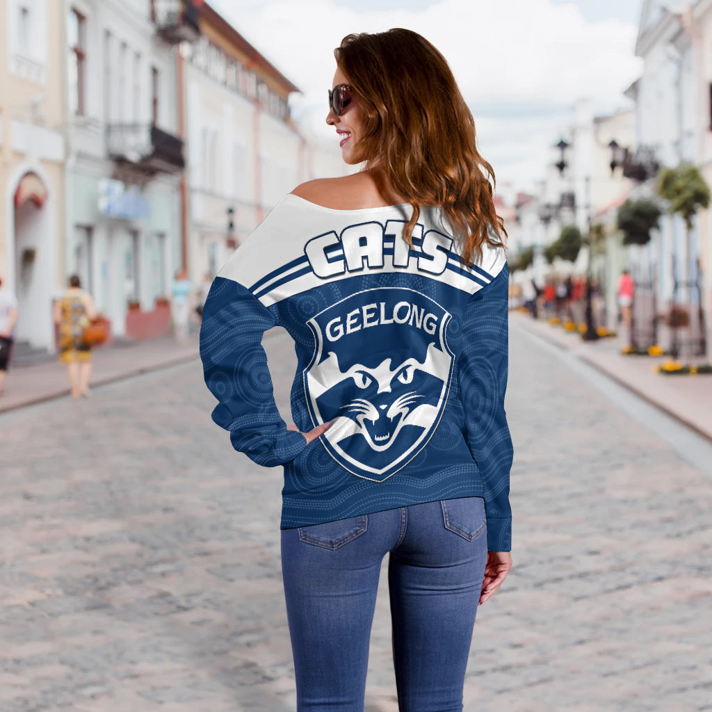 cats-football-off-shoulder-sweater-geelong-est-1859-aboriginal-art