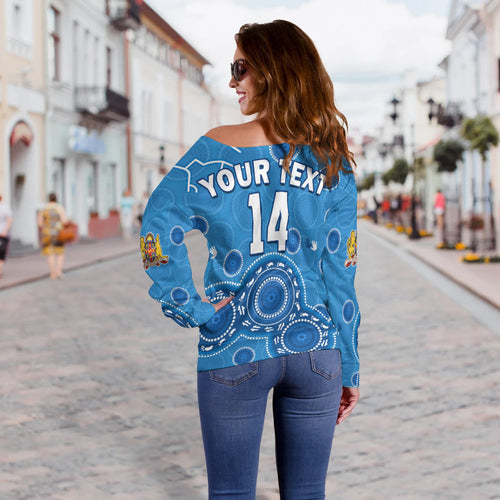 custom-text-and-number-nsw-blues-rugby-off-shoulder-sweater-new-south-wales-aboriginal-dot-painting-unique-version