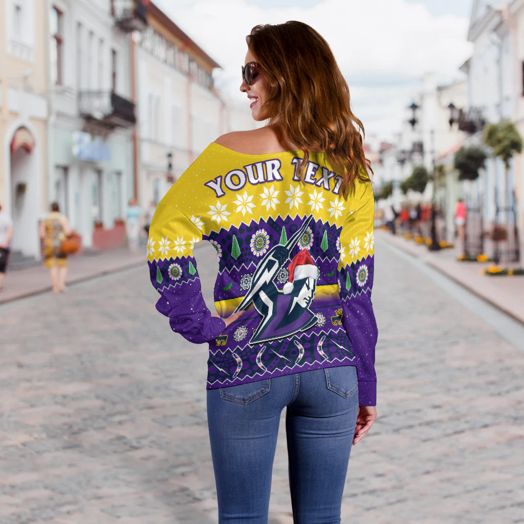 custom-personalised-melbourne-storm-christmas-off-shoulder-sweater-aboriginal-art-merry-xmas