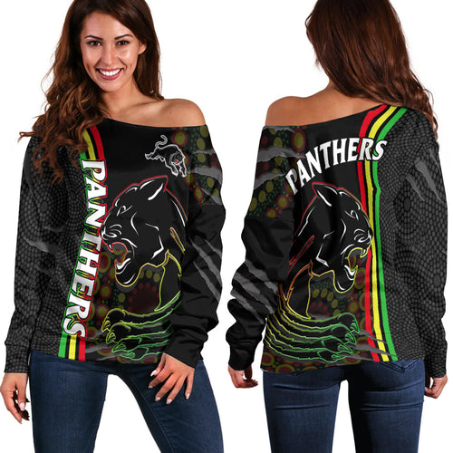 penrith-panthers-rugby-off-shoulder-sweater-the-mountain-men-aboriginal-art-dynamic
