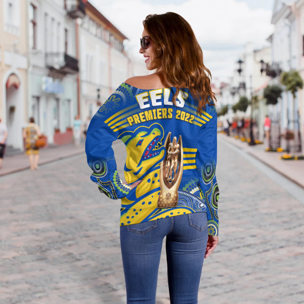 parramatta-rugby-off-shoulder-sweater-eels-premiers-2022-indigenous-artsy