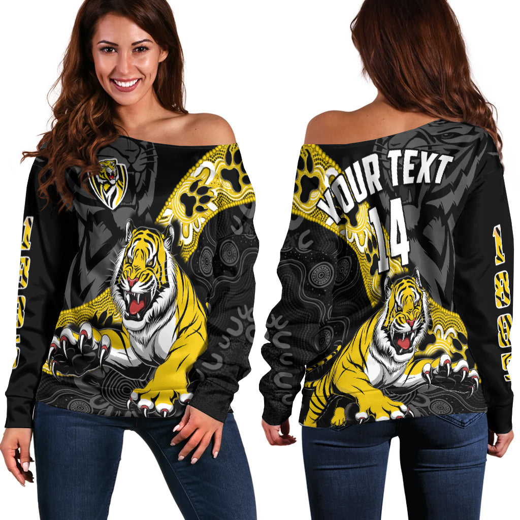 custom-text-and-number-richmond-football-off-shoulder-sweater-tigers-1885-indigenous-basic-style