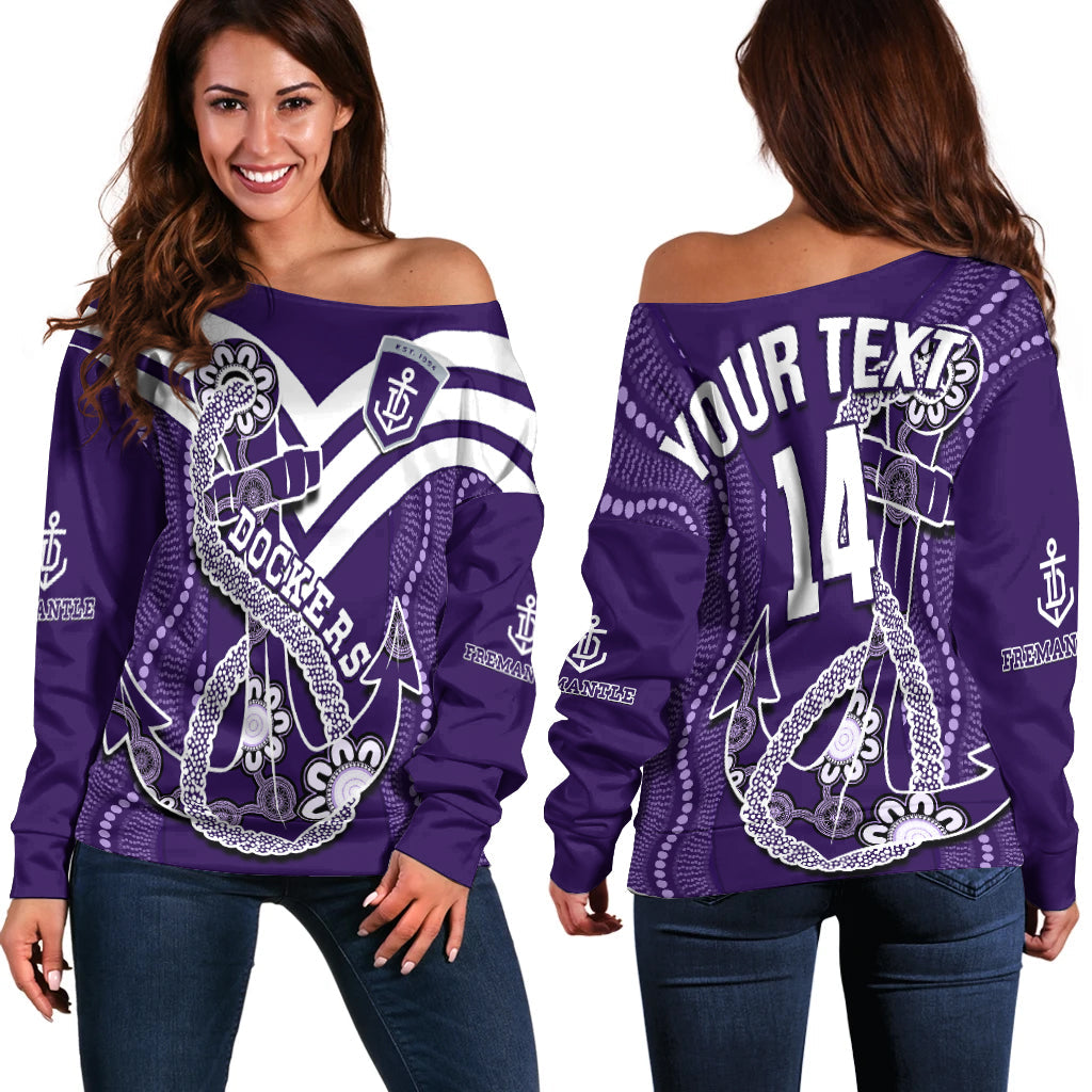 custom-text-and-number-dockers-football-off-shoulder-sweater-fremantle-anchor-mix-aboriginal-pattern-dynamic-style