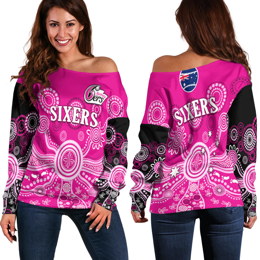 sydney-sixers-off-shoulder-sweater-cricket-indigenous-australian-art-ver01