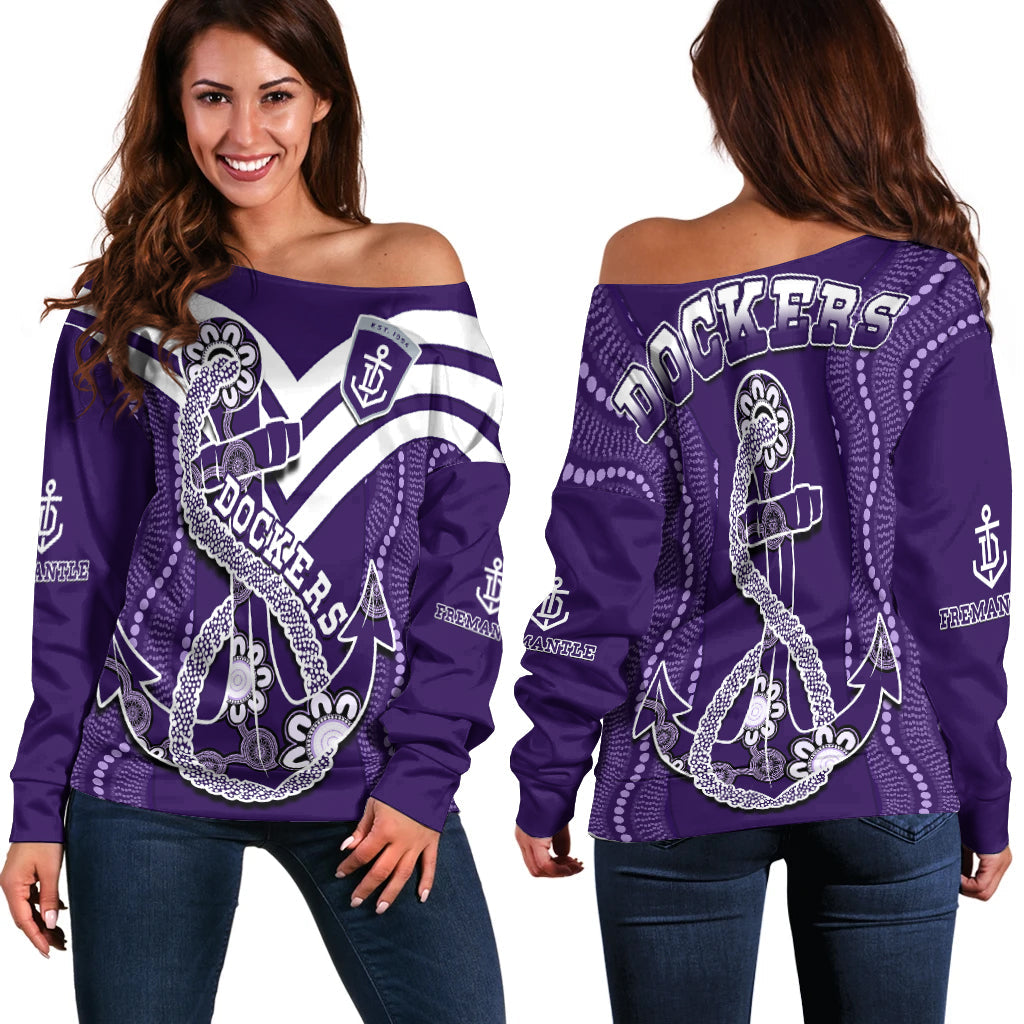 dockers-football-off-shoulder-sweater-fremantle-anchor-mix-aboriginal-pattern-dynamic-style