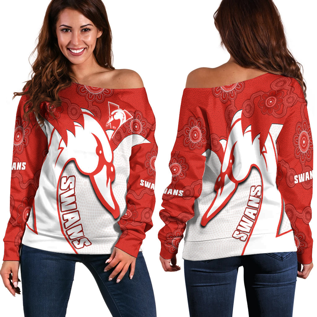sydney-football-off-shoulder-sweater-swans-1874-dot-painting-artsy