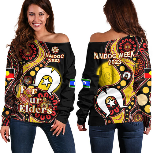 australia-naidoc-week-2023-off-shoulder-sweater-indigenous-for-our-elders