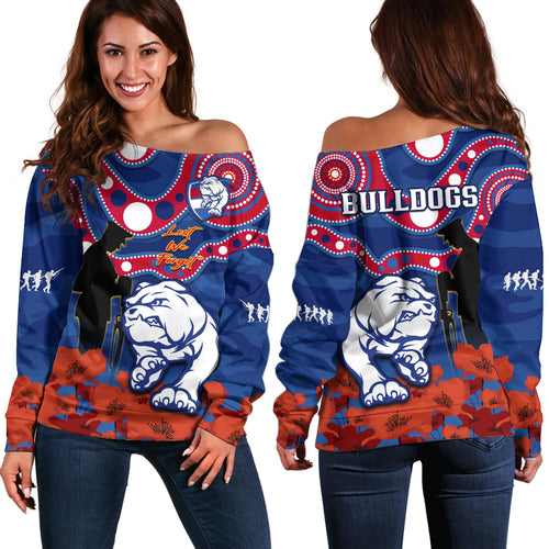 western-bulldogs-football-anzac-2023-off-shoulder-sweater-doggies-aboriginal-mix-poppy-camouflage