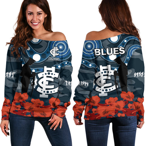 carlton-football-anzac-2023-off-shoulder-sweater-blues-aboriginal-mix-poppy-camouflage