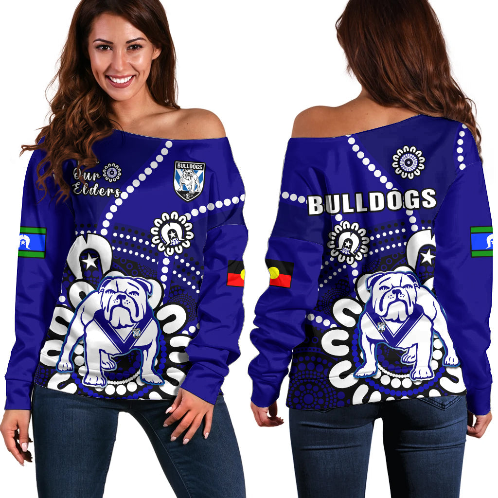 bulldogs-rugby-naidoc-2023-off-shoulder-sweater-for-our-elders-aboriginal