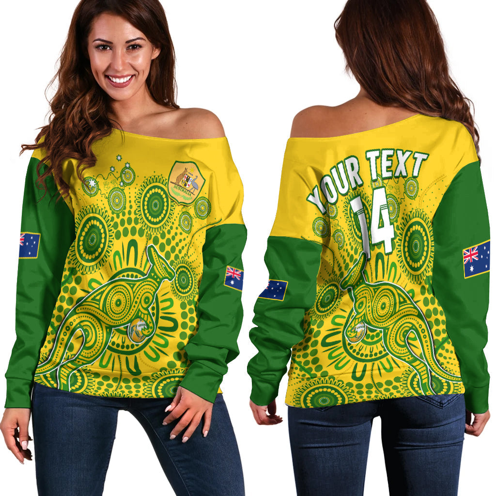 custom-text-and-number-australia-soccer-off-shoulder-sweater-socceroos-kangaroo-aussie-indigenous-national-color