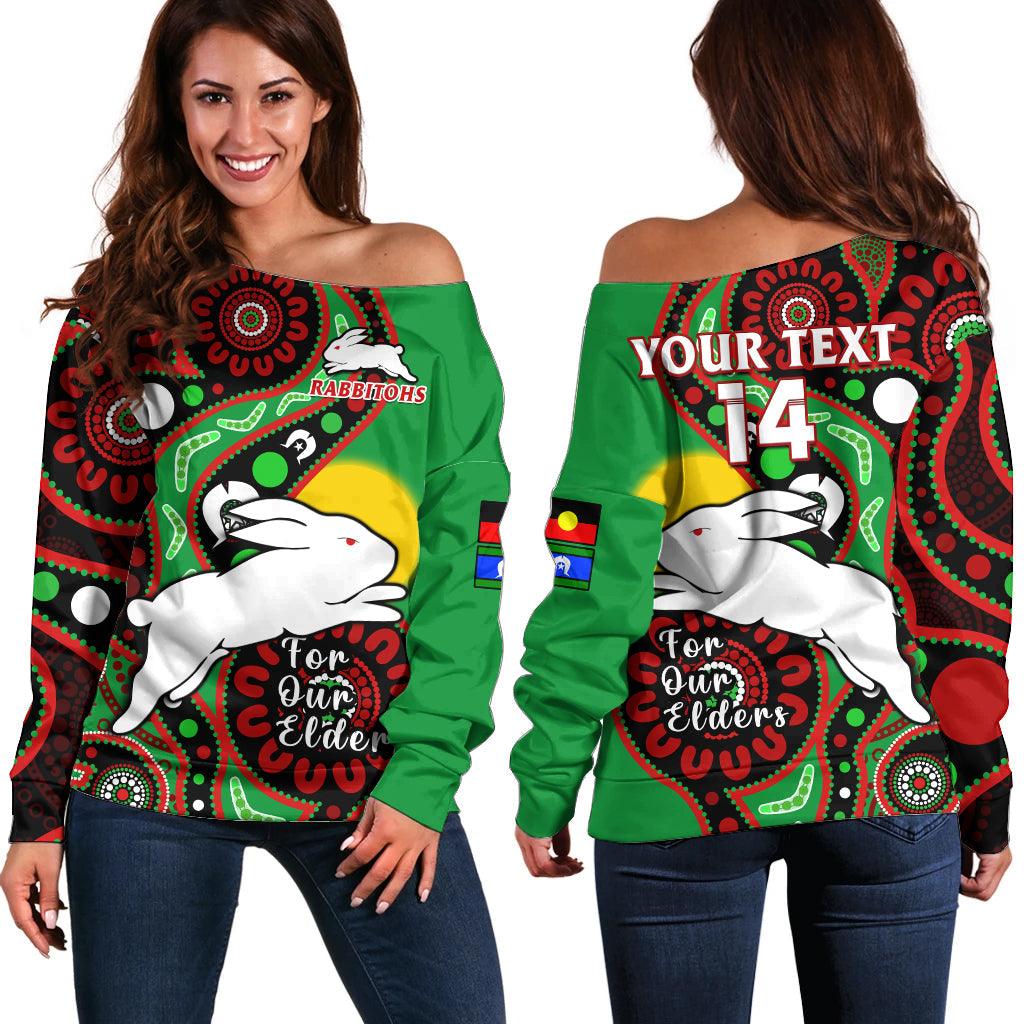 custom-text-and-number-rabbitohs-rugby-naidoc-2023-off-shoulder-sweater-for-our-elders-aboriginal