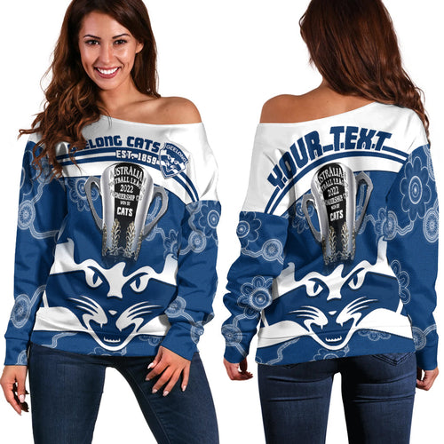 custom-personalised-cats-football-off-shoulder-sweater-geelong-premiers-2022-aboriginal