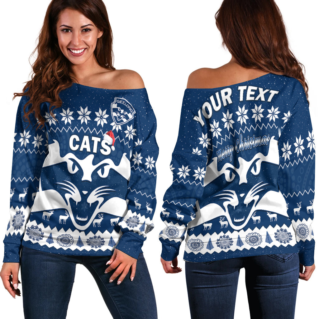 custom-personalised-cats-football-christmas-off-shoulder-sweater-geelong-aboriginal-painting
