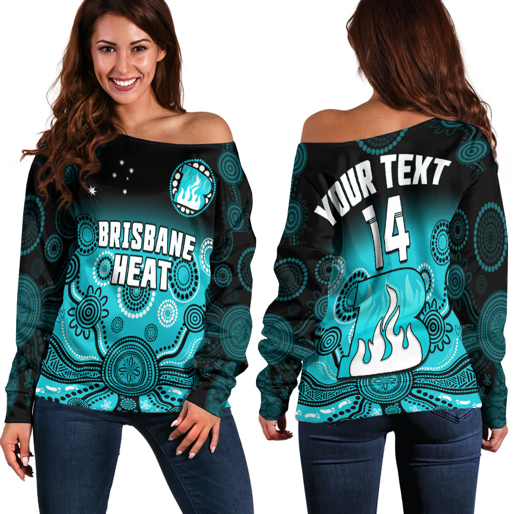 custom-text-and-number-brisbane-heat-off-shoulder-sweater-gradient-aboriginal-dot-painting