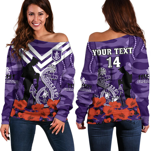 custom-text-and-number-dockers-football-anzac-2023-off-shoulder-sweater-aboriginal-mix-poppy-camouflage