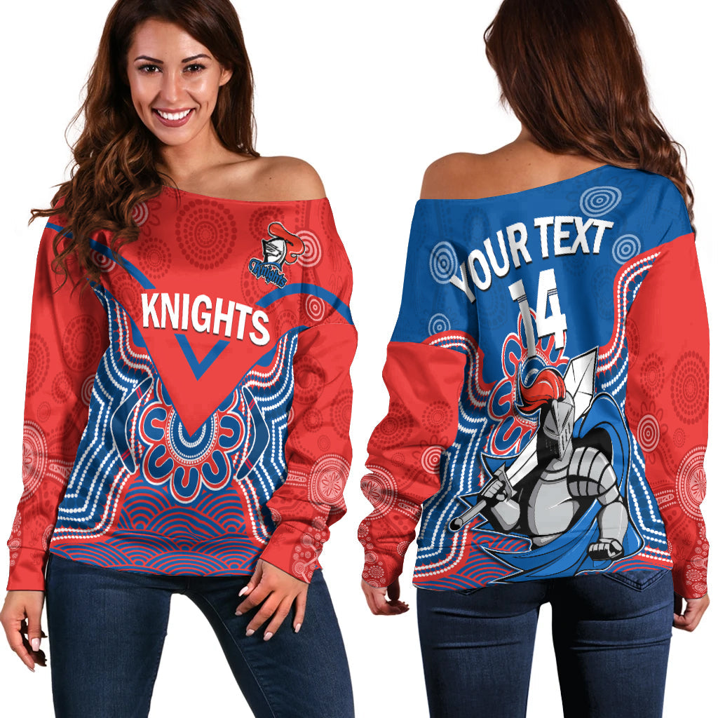 custom-text-and-number-knights-rugby-off-shoulder-sweater-novocastrians-1987-aboriginal-art