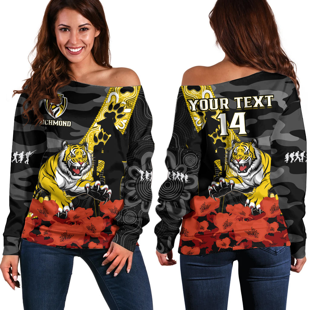 custom-text-and-number-richmond-football-anzac-2023-off-shoulder-sweater-tigers-aboriginal-mix-poppy-camouflage