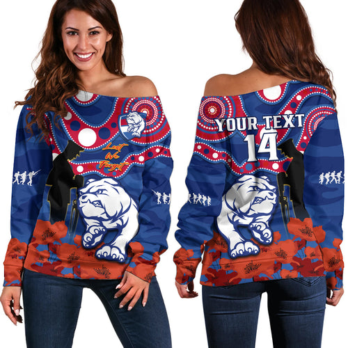 custom-text-and-number-western-bulldogs-football-anzac-2023-off-shoulder-sweater-doggies-aboriginal-mix-poppy-camouflage