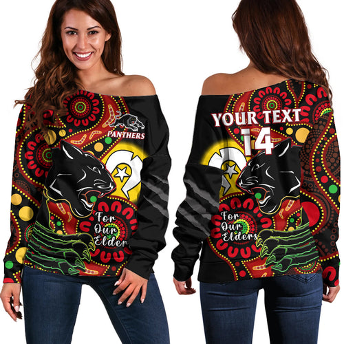 custom-text-and-number-panthers-rugby-naidoc-2023-off-shoulder-sweater-for-our-elders-aboriginal