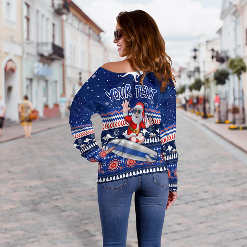 custom-personalised-australia-christmas-off-shoulder-sweater-aussie-aboriginal-santa-claus-is-surfing-with-kangaroo