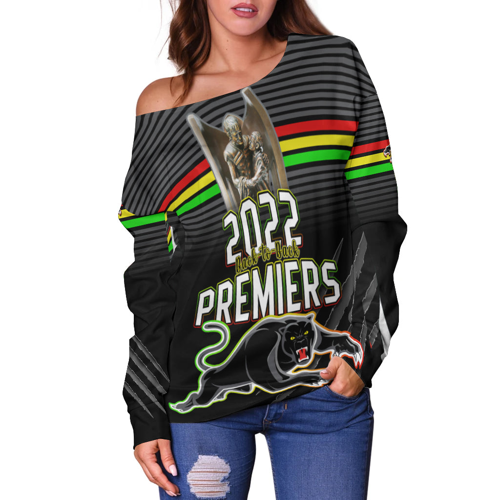 custom-personalised-panthers-proud-off-shoulder-sweater-back-to-back-premiers-2022-version-black