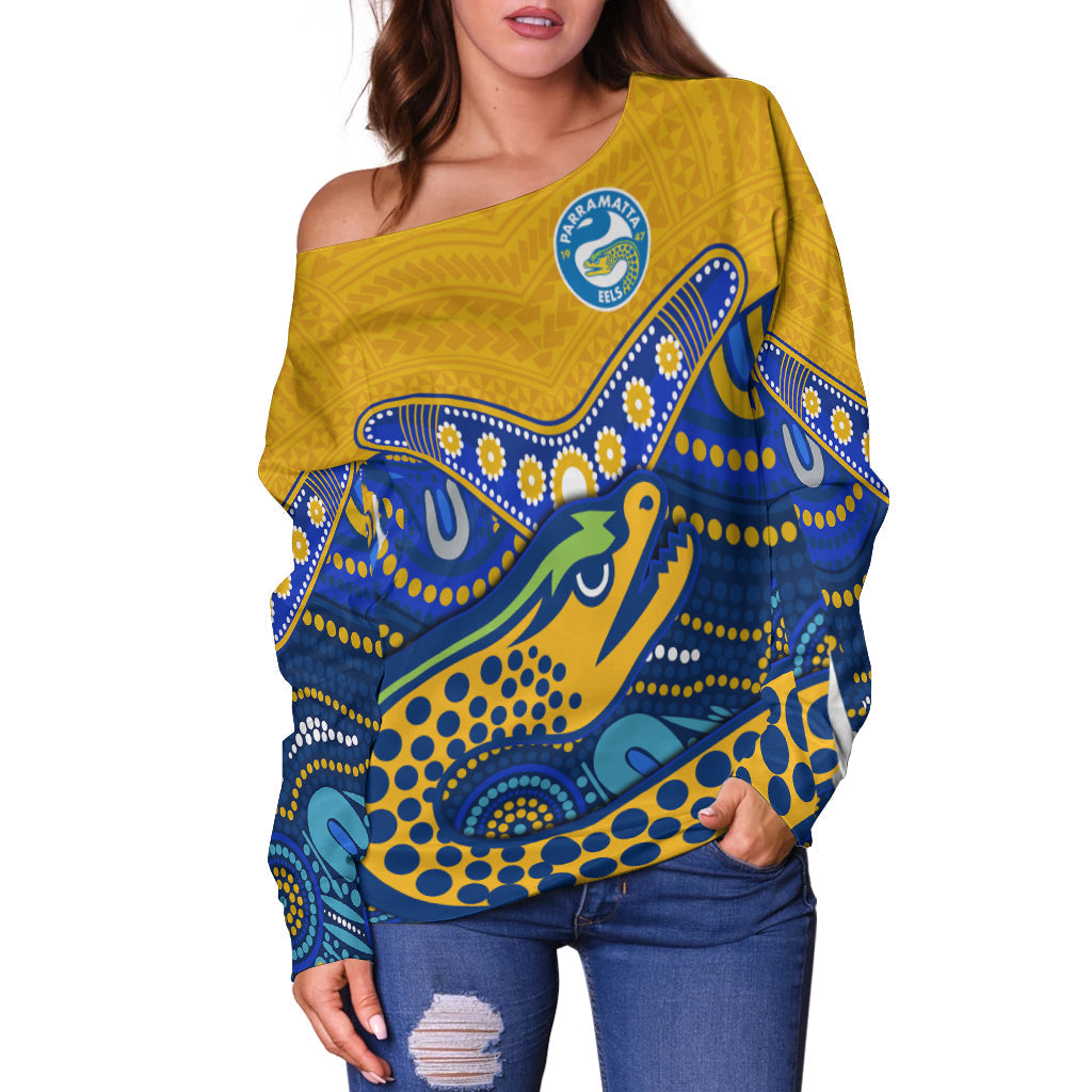 custom-personalised-eels-rugby-off-shoulder-sweater-aboriginal-and-polynesia-parramatta