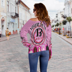 custom-text-and-number-aboriginal-stand-up-off-shoulder-sweater-circle-dot-with-lizard-version-pink